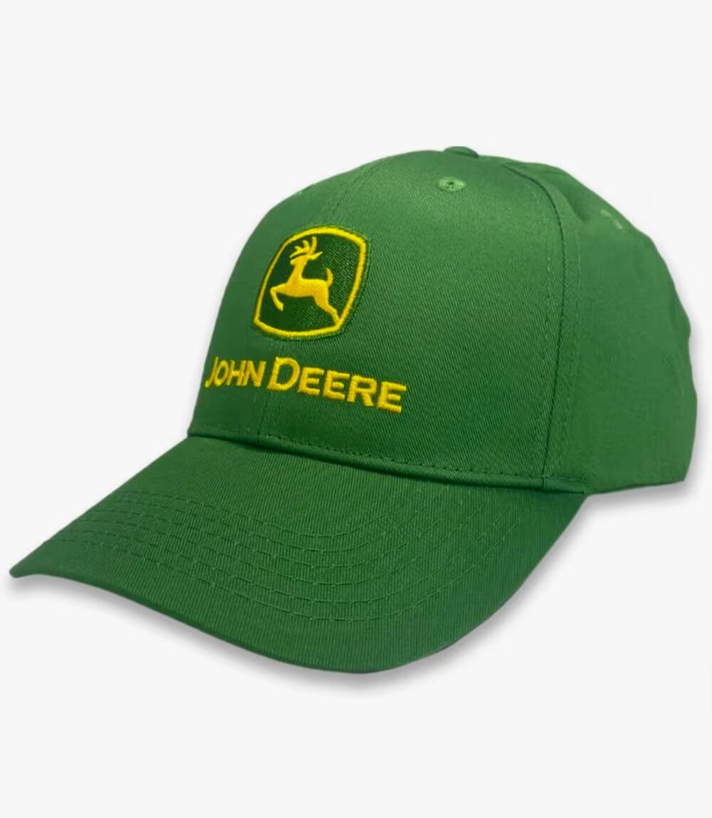 John Deere Logo Embroidered Hat Licensed Green & Yellow Adjustable Cap NWT